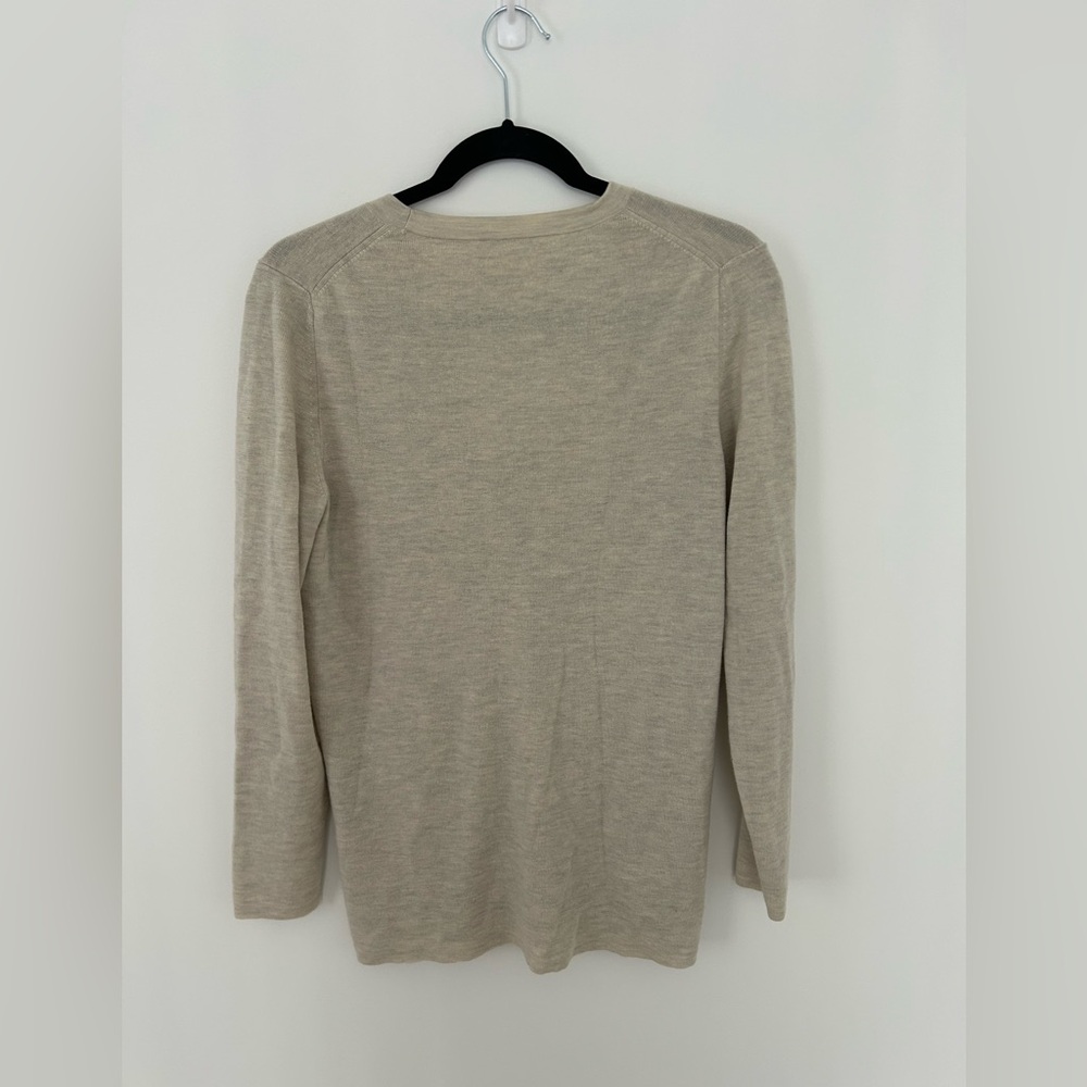 100% merino wool minimalist cardigan sweater - Picture 6 of 7